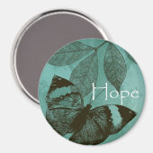 Grüner Schmetterling der Hoffnung und Inspiration Magnet (Vorderseite/Rückseite)