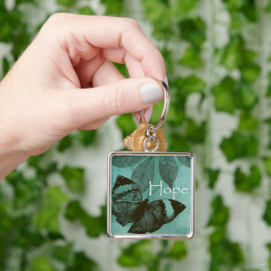 Grüner Schmetterling der Hoffnung und Inspiration Schlüsselanhänger