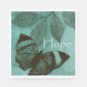 Grüner Schmetterling der Hoffnung und Inspiration Serviette (Vorderseite)