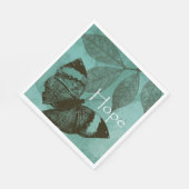 Grüner Schmetterling der Hoffnung und Inspiration Serviette (Ecke)