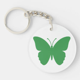 Grüner Schmetterling mit editierbarer Farbe Schlüsselanhänger