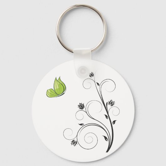 Grüner Schmetterling  Schlüsselanhänger (Rückseite)