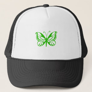 Grüner Schmetterling Truckerkappe
