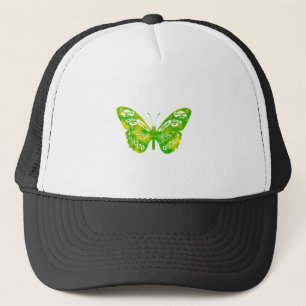 Grüner Schmetterling Truckerkappe