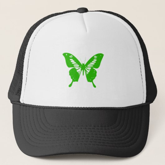 Grüner Schmetterling Truckerkappe (Vorderseite)