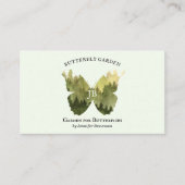 Grüner Schmetterlingsgarten Ideen rustikales Campi Visitenkarte (Vorderseite)