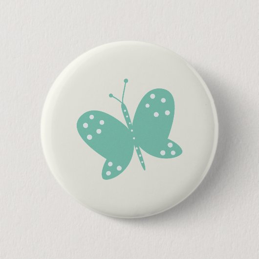 Grüner Schmetterlingsknopf Button (Vorderseite)