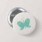 Grüner Schmetterlingsknopf Button (Vorne & Hinten)