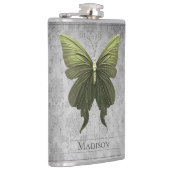 Grüner Schmetterlingskolben Flachmann (Rechts)