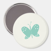 Grüner Schmetterlingsmagnet Magnet (Vorderseite/Rückseite)