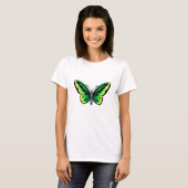 grüner Schmetterlingstätowierungsentwurf T-Shirt (Vorne ganz)