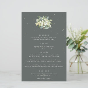 Grüner Schneeball+Eukalyptus 4 Gänge-Hochzeitsmenü