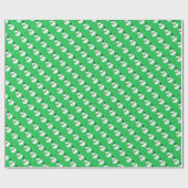 Grüner Schneemann, festlich Geschenkpapier (Flach)