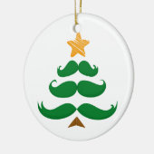 Grüner Schnurrbart-Baum Keramik Ornament (Links)