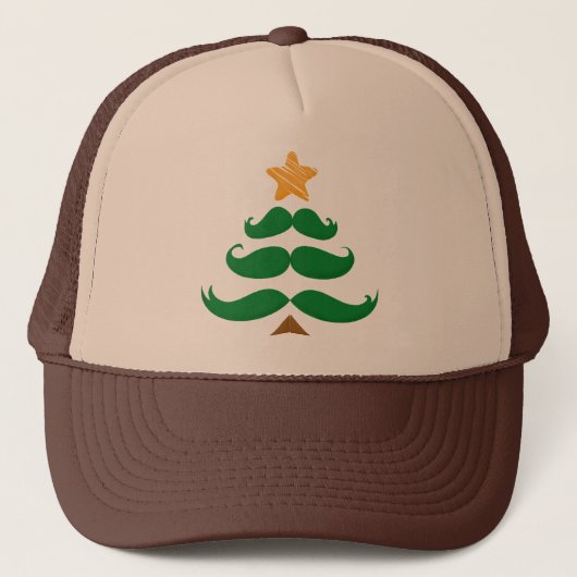 Grüner Schnurrbart-Baum Truckerkappe (Vorderseite)