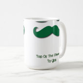 Grüner Schnurrbart Kaffeetasse (VorderseiteRechts)