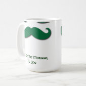 Grüner Schnurrbart Kaffeetasse (Vorderseite Links)