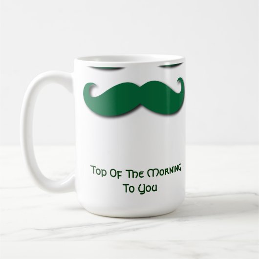 Grüner Schnurrbart Kaffeetasse (Links)