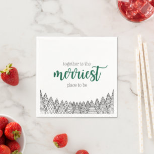 Grüner schönster Ort für Napkins Serviette