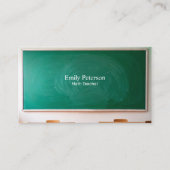 Grüner Schullehrer mit QR-Code Visitenkarte (Vorderseite)