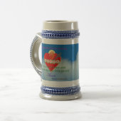 Grüner Schulterblatthimmel Stein Bierglas (Vorderseite Links)