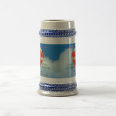 Grüner Schulterblatthimmel Stein Bierglas (Mittel)