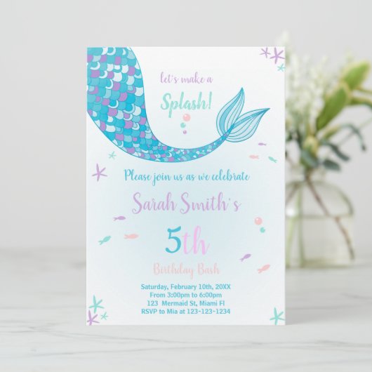 Grüner Schwanz unter dem Party Einladung (Stehend Vorderseite)