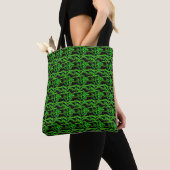Grüner schwarzer Hauch von Zitronenfarben Tasche (Von Nahem)