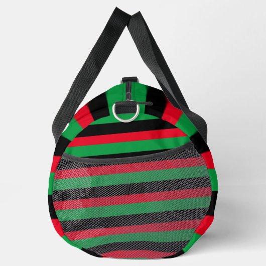 Grüner schwarzer Streifen Duffle Bag (Rechts)