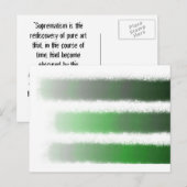 Grüner schwarzer Streifen Postkarte (Vorne/Hinten)