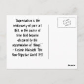 Grüner schwarzer Streifen Postkarte (Rückseite)