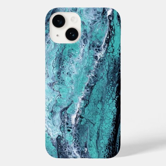 Grüner Schwarzer Swirl Case-Mate iPhone Hülle (Rückseite)
