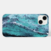 Grüner Schwarzer Swirl Case-Mate iPhone Hülle (Rückseite (Horizontal))