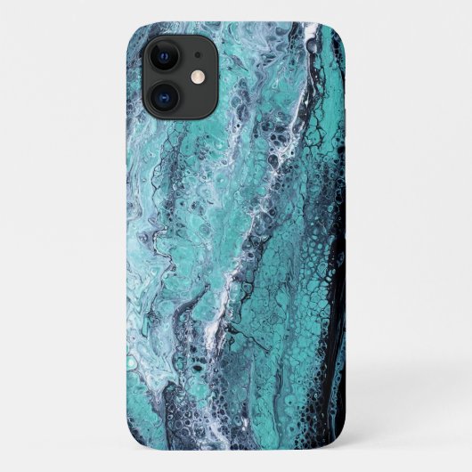 Grüner Schwarzer Swirl Case-Mate iPhone Hülle (Rückseite)