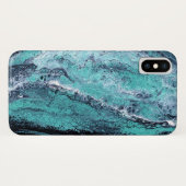 Grüner Schwarzer Swirl Case-Mate iPhone Hülle (Rückseite (Horizontal))