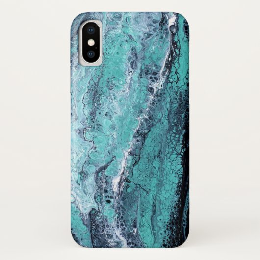 Grüner Schwarzer Swirl Case-Mate iPhone Hülle (Rückseite)
