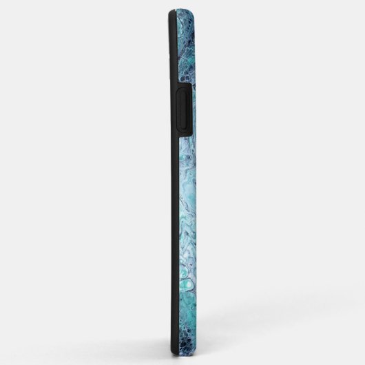 Grüner Schwarzer Swirl Case-Mate iPhone Hülle (Hinten/Rechts)