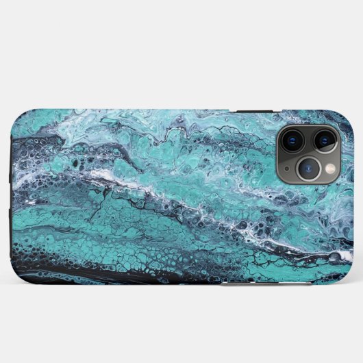 Grüner Schwarzer Swirl Case-Mate iPhone Hülle (Rückseite (Horizontal))