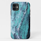 Grüner Schwarzer Swirl Case-Mate iPhone Hülle (Rückseite)