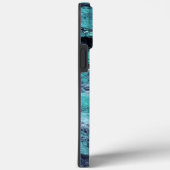 Grüner Schwarzer Swirl Case-Mate iPhone Hülle (Rückseite / Rechts)