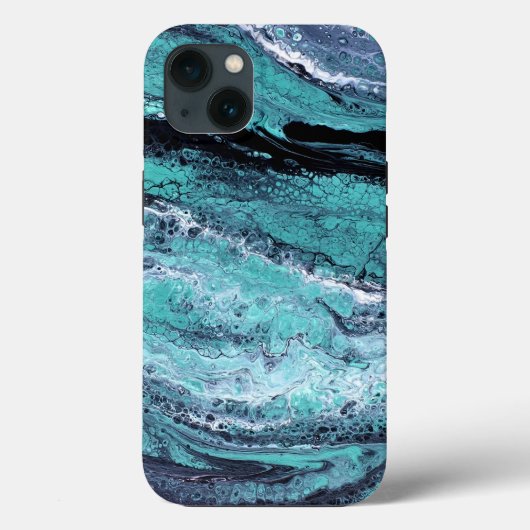 Grüner Schwarzer Swirl Case-Mate iPhone Hülle (Rückseite)
