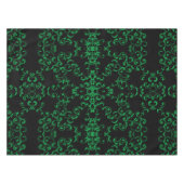 Grüner Schwarzer Swirl Gothic Wedding Tischdecke (Vorderseite (Horizontal))