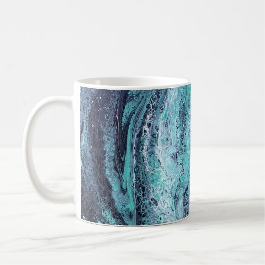 Grüner Schwarzer Swirl Kaffeetasse (Links)