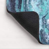 Grüner Schwarzer Swirl Mousepad (Ecke)