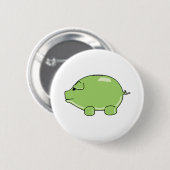 Grüner Schwein-Knopf Button (Vorne & Hinten)