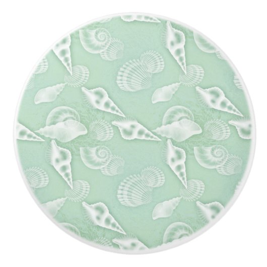 Grüner Seashells-Keramik-Griff Keramikknauf (Vorderseite)