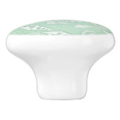 Grüner Seashells-Keramik-Griff Keramikknauf (Seitenansicht)