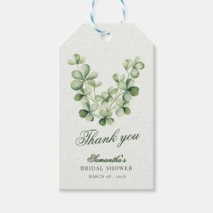 Grüner Shamrock Brautparty Dankeschön Geschenkanhänger
