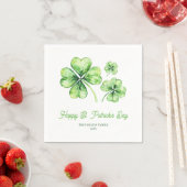 Grüner Shamrock Frohen St. Patrick's Day Party Serviette (Beispiel)