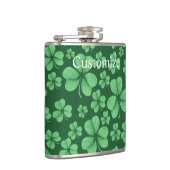 Grüner Shamrock Herz St. Patrick's Day Flachmann (Rechts)
